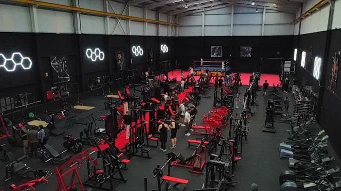 Vista elevada de la sala de entrenamiento Colliseum